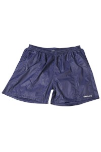 U375 online ordering line mountain sports shorts supply sweat long-distance running net color invisible zipper back pocket sports pants specialty store dark blue 100% polyester detail view-5